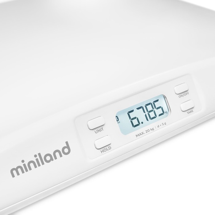 Весы детские электронные Miniland Emyscale Plus, до 22 кг, connect eMyBaby, 3хААА - фото 1907445172