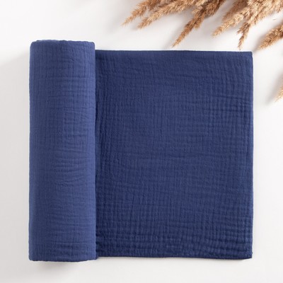 Пелёнка муслиновая Крошка Я «Blue», 130×100 см, 100% хлопок