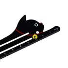 Линейка металлическая стальная (пружинистая нержавеющая) 15 см deVENTE Cat, чёрная - фото 32254544