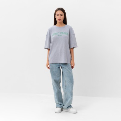 Футболка женская MIST Peace, размер 48-50, серая
