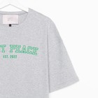 Футболка женская MIST Peace р. L-XL, серый - фото 804843733