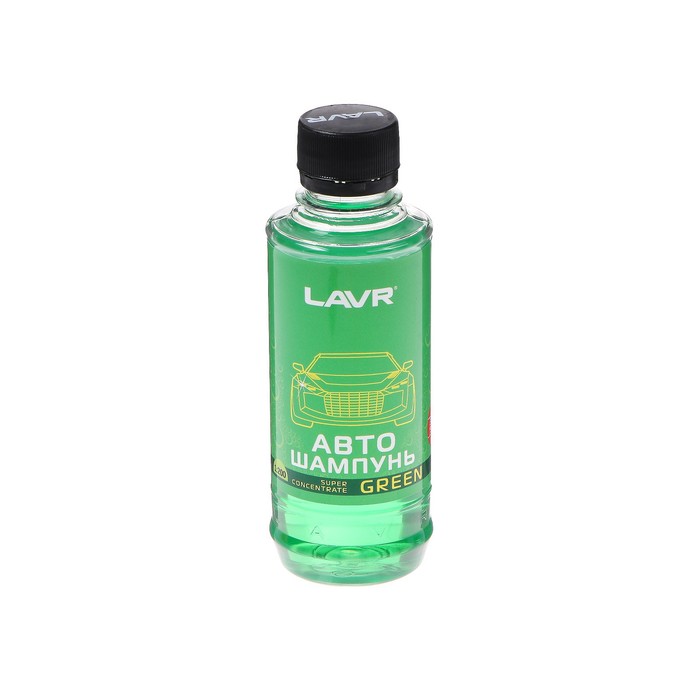 Автошампунь-суперконцентрат LAVR Green, 1:120 - 1:320, Auto Shampoo Super Concentrate, 255 мл, контактный