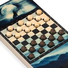 Настольная игра 2 в 1 "Волк": нарды, шашки, доска 40 х 40 см - фото 24497822