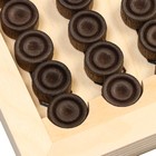 Настольная игра 2 в 1 "Волк": нарды, шашки, доска 40 х 40 см - фото 24497823