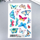 Татуировка на тело "Разноцветные бабочки" 10х15 см - фото 318884745
