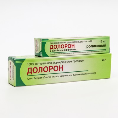 Набор от простуды "Долорон", Мазь, 25 ,г Ролик 10 мл