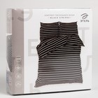 Постельное бельё Этель 1.5сп Black stripes 143х215 см,150х214 см, 70х70 см-2 шт, 100% хлопок,поплин - Фото 5