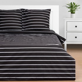 Постельное бельё Этель Евро Black stripes 200х217 см, 220х240 см, 70х70 см-2 шт, 100% хлопок,поплин