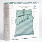 Постельное бельё Этель 1.5сп Mint stripes 143х215 см,150х214 см,70х70см-2 шт, 100% хлопок,поплин - Фото 7