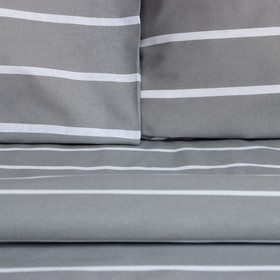 Постельное бельё Этель 1.5сп Gray stripes 143х215см,150х214см,70х70см-2 шт, 100% хлопок,поплин 6632212