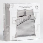 Постельное бельё 1.5-спальное «Этель» Gray stripes, поплин - Фото 12