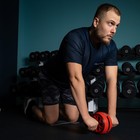 Ролик для пресса ONLYTOP, 28х16х16 см, с ковриком, цвет красный - Фото 5