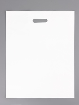 Пакет полиэтиленовый с вырубной ручкой, белый 40-50 См, 60 мкм (комплект 50 шт)