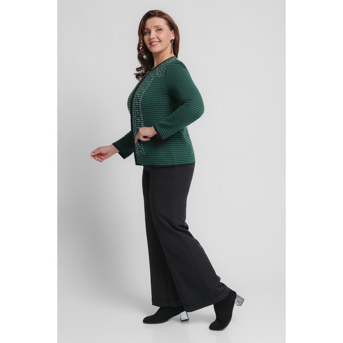 Жакет женский, размер 58, цвет тёмно-зелёный 54348