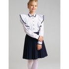 Блузка для девочки с рюшами, рост 134 см - фото 109147175