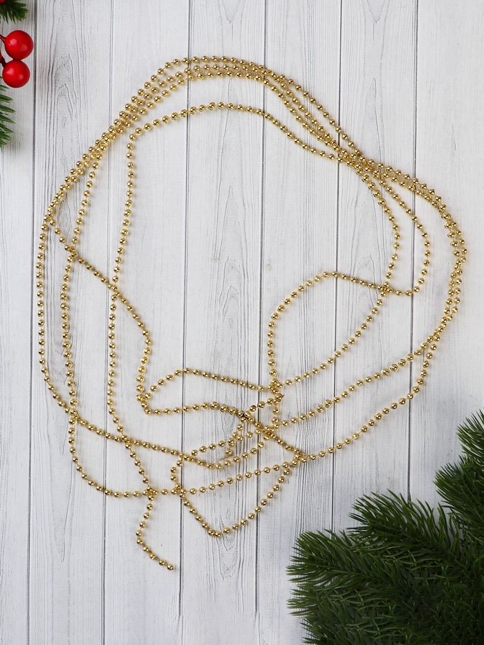 Бусы на ёлку «Шарики», длина 2.7 м, d=4 мм, МИКС - Фото 1