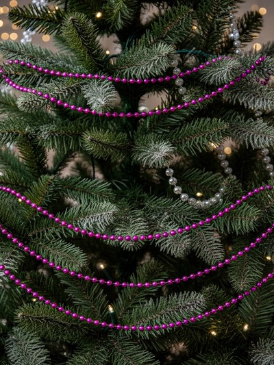 Бусы на ёлку «Шарики с гранями», 2.7 метров, d=6 мм, МИКС