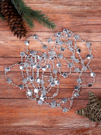 Бусы на ёлку «Звёзды», длина 2.7 м, МИКС