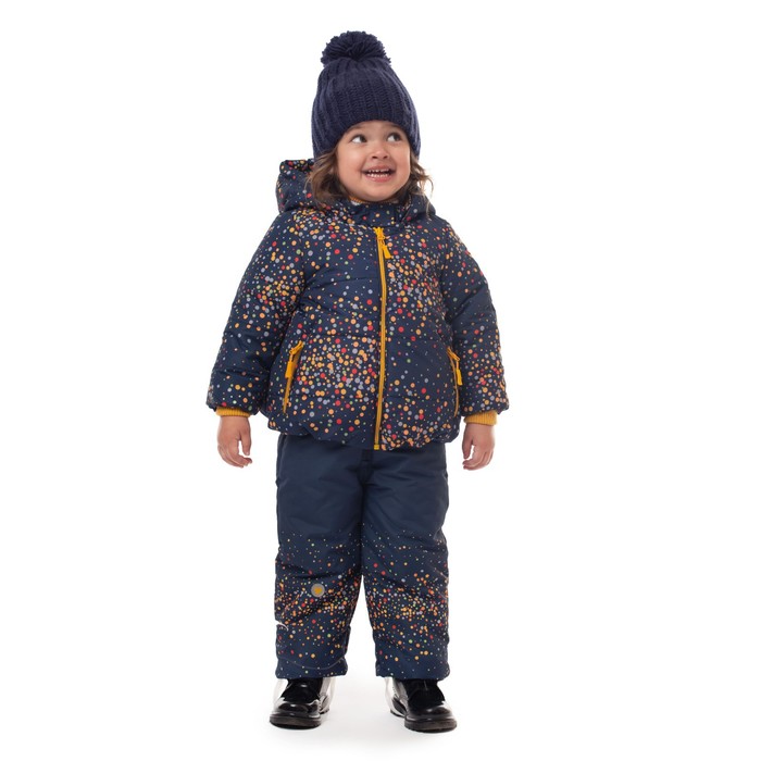 Комплект для девочки: полукомбинезон и куртка, рост 74 см - Фото 1