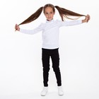 Водолазка для девочки, цвет белый, рост 134 см - Фото 4