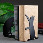 Держатель-подставка для книг "Кошки" набор 2шт, 15х10х10см, черный - фото 10341396