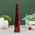 Ваза «Стрелка», четырехгранная, 200 мл, d отверстия=2 см, 29×5.5 см, керамика, бордовая - Фото 1