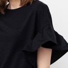 Футболка женская, цвет чёрный, размер 44 - Фото 2