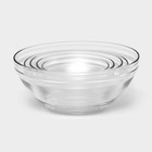 Салатники Доляна «Классика» с крышками, набор 5 шт.: 900/500/350/200/130 мл, стекло, голубые - Фото 6