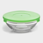 Салатники Доляна «Классика», с крышками, набор 5 шт.: 900 /500/350/200/130 мл, стекло, зелёные - Фото 3
