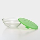 Салатники Доляна «Классика», с крышками, набор 5 шт.: 900 /500/350/200/130 мл, стекло, зелёные - Фото 4