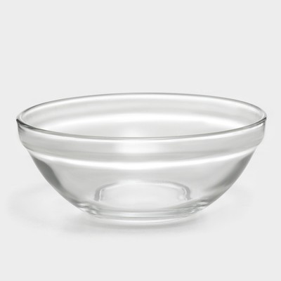 Салатники Доляна «Классика» с крышками, набор 5 шт.: 900/ 500/350/200/130 мл, стекло, красные