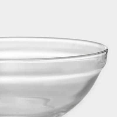 Салатники Доляна «Классика» с крышками, набор 5 шт.: 900/ 500/350/200/130 мл, стекло, красные