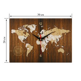 

Картина с часами "Карта", 20 х 30 см