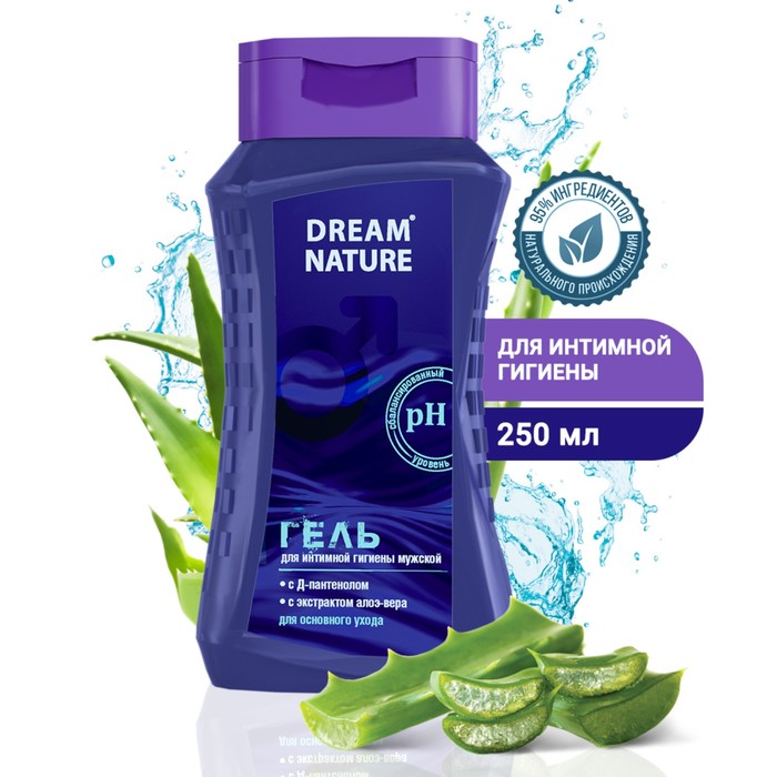 Мужской гель для интимной гигиены DREAM NATURE, 250 мл - Фото 1