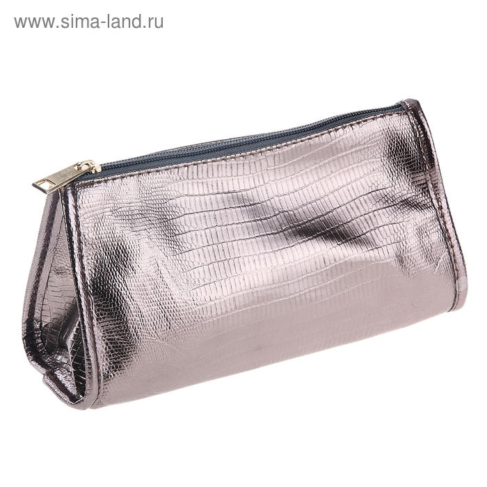 Косметичка-ассорти "Блеск", 1 отдел, на молнии, цвет мокрого асфальта - Фото 1