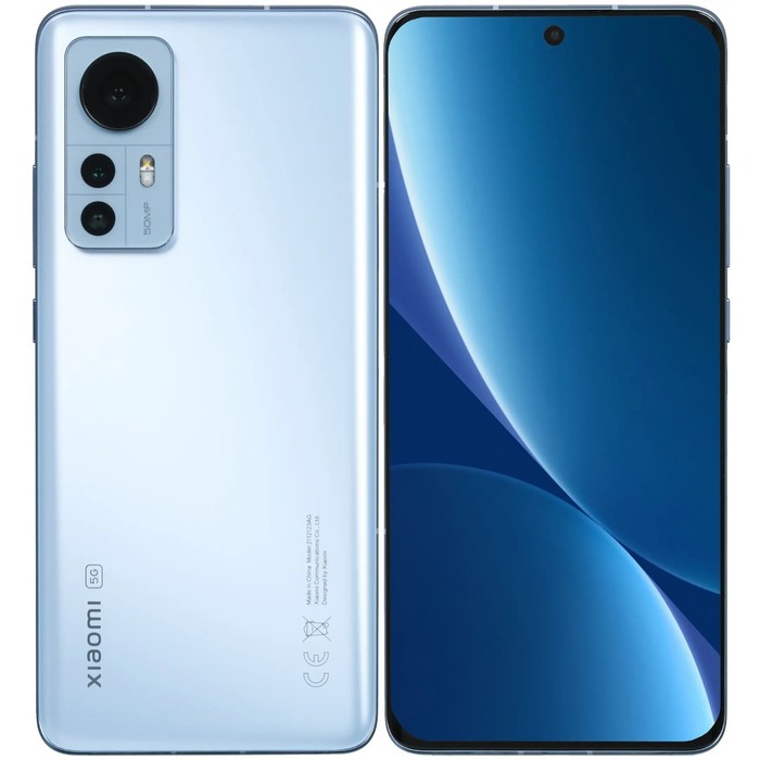Смартфон Xiaomi 12X RU, 6.28", Amoled, 8 Гб, 256 Гб, 50 Мп, 32 Мп, 4500 мАч, NFC, синий - Фото 1