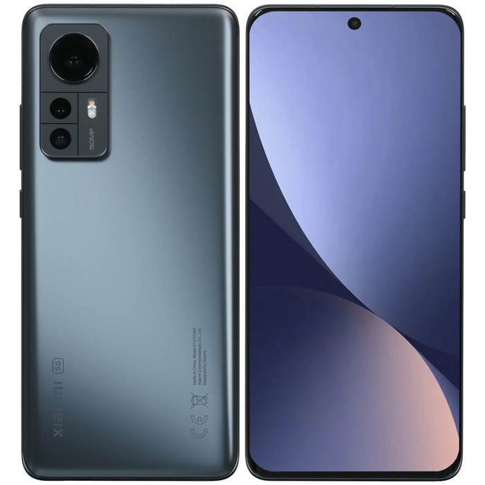 Смартфон Xiaomi 12X RU, 6.28", Amoled, 8 Гб, 256 Гб, 50 Мп, 32 Мп, 4500 мАч, NFC, серый - Фото 1
