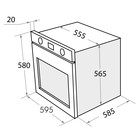 Духовой шкаф MAUNFELD AEOH.749B, электрический, 71 л, класс А, чёрно-серебристый - Фото 4