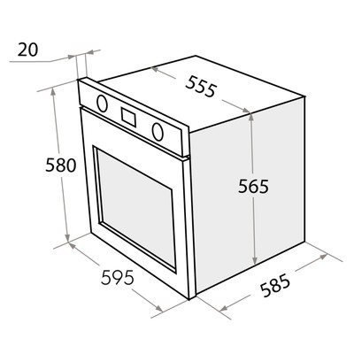 Духовой шкаф MAUNFELD AEOH.749B, электрический, 71 л, класс А, чёрно-серебристый