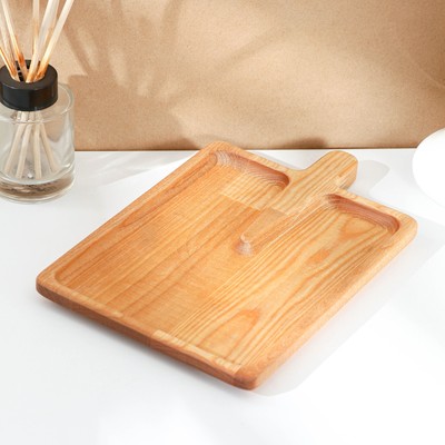 Доска - блюдо для подачи сервировочная Adelica «Лопата», 25×16.7×1.8 см, пропитано минеральным маслом, дерево берёза