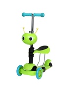 Самокат 2 в 1 GRAFFITI, с корзинкой, колёса PU 120/75 мм, цвет салатовый - Фото 7