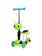 Самокат 2 в 1 GRAFFITI, с корзинкой, колёса PU 120/75 мм, цвет салатовый - Фото 8