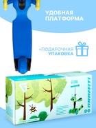 Самокат 2 в 1 GRAFFITI, с корзинкой, колёса PU 120/75 мм, синий - Фото 5