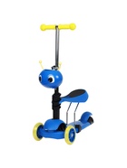 Самокат 2 в 1 GRAFFITI, с корзинкой, колёса PU 120/75 мм, синий - Фото 8