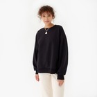 Свитшот женский MINAKU: Casual Collection цвет черный, размер 46-48 - фото 321339928