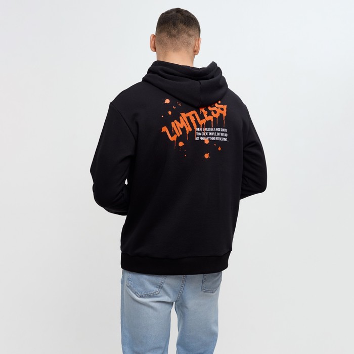 Худи мужское MINAKU "Limitless", цвет чёрный, размер 58