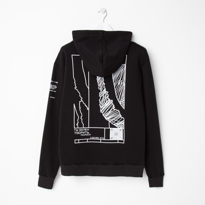 Худи мужское MINAKU «Решайся», чёрный, размер 48