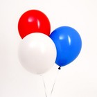 Воздушный шары латексные 12" «Триколор», 30 шт. - Фото 2