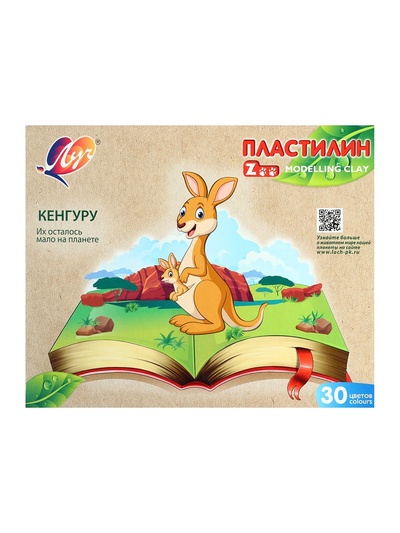 Пластилин «Луч. ZOO», 30 цветов, 450 г