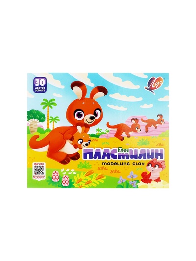 Пластилин «Луч. ZOO», 30 цветов, 450 г